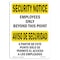 Signmission OSHA Security Sign, 7" Height, 10" Width, Rigid Plastic, Employees Only Bilingual, Landscape OS-SN-P-710-L-11537 - alternate 1